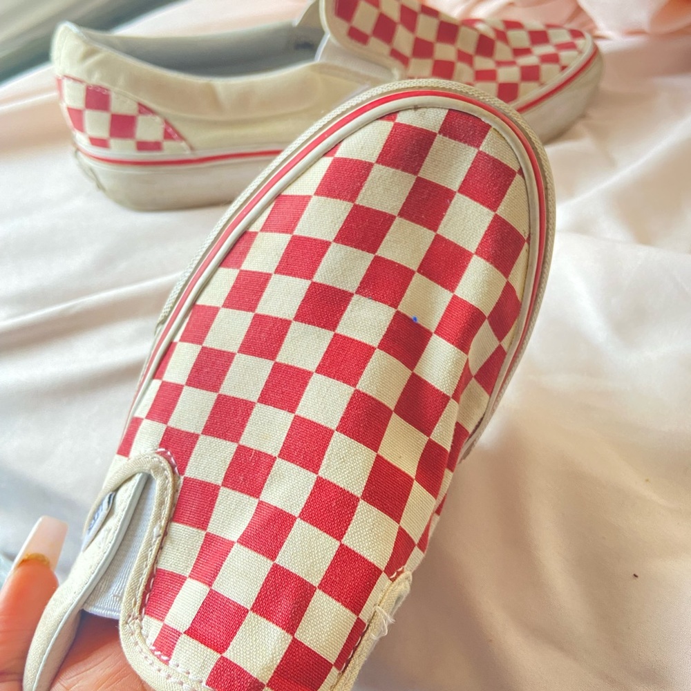 Red Checkered Vans